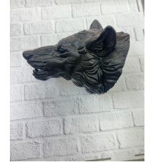 Siyah Ayı Figürü Duvar Dekoru Asılabilir Hediyelik Heykel 25x19 cm