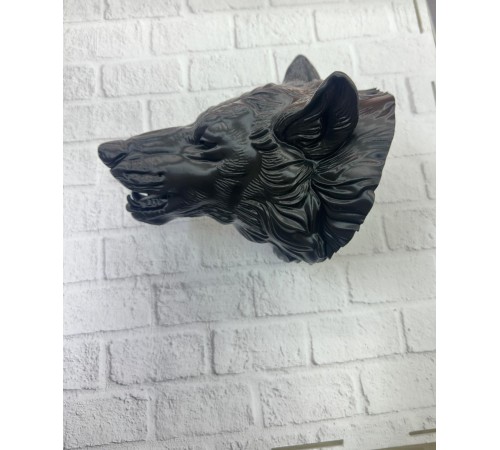 3D Siyah Ayı Başı Duvar Süsü Özel Tasarım Dekoratif Heykel 25x19 cm