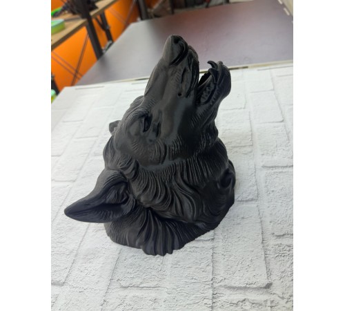 3D Siyah Ayı Başı Duvar Süsü Özel Tasarım Dekoratif Heykel 25x19 cm