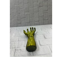 Sanatsal El Formu Heykel Altın Yeşil Tasarım Hediyelik Dekor