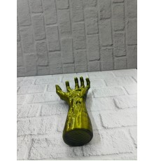 Sanatsal El Formu Heykel Altın Yeşil Tasarım Hediyelik Dekor