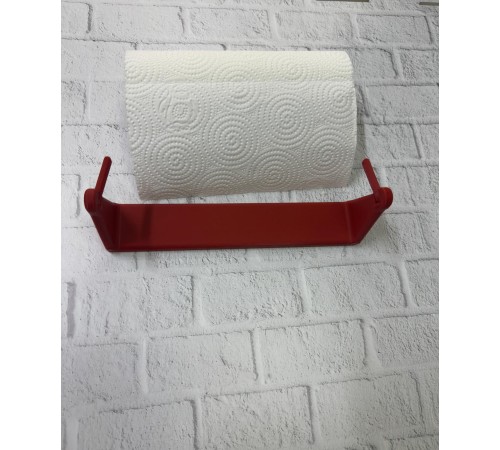 Dekoratif Kırmızı Kağıt Havlu Tutucu Duvar Askılı Model