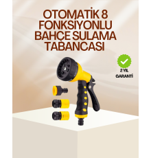 8 Fonksiyonlu Bahçe Sulama Tabancası Seti Çok Amaçlı Hortum Ucu