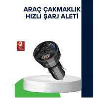 55W Hızlı Araç Şarj Cihazı Quick Charge 3.0 ve PD Destekli