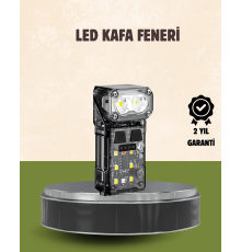 3’ü 1 Arada LED Far Şarj Edilebilir Sensörlü Manyetik 10 Saat Kullanım