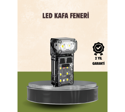 3’ü 1 Arada LED Far Şarj Edilebilir Sensörlü Manyetik 10 Saat Kullanım