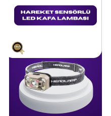 Wave Sensörlü LED Kafa Lambası Şarjlı Ayarlanabilir Işık