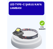 800 Lumen LED Kafa Lambası COB ve XPE Led Type C Şarjlı Ayarlanabilir
