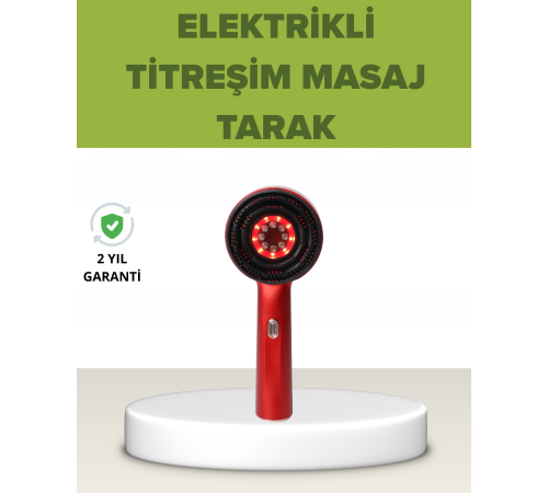 Elektrikli Titreşim Masaj Tarak Kırmızı Işık Terapi