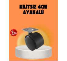 Kilitsiz 4 cm Tekerlek Ayak 4’lü Set Sessiz ve Dayanıklı