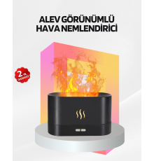Alev Görünümlü Hava Nemlendirici Kumandalı LED Işıklı Aromatik Difüzör