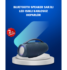 IPX5 Su Geçirmez Taşınabilir Bluetooth Hoparlör Renkli Işıklı