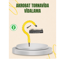 12 Parça Akrobat Vidalama Uç Seti Esnek Dar Alan Kullanım