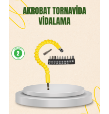 12 Parça Akrobat Vidalama Uç Seti Esnek Dar Alan Kullanım