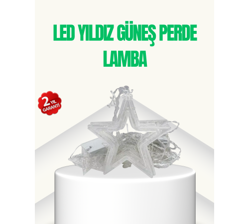 Yıldız Figürlü Perde Peri Led 3x3 Metre Dekoratif Işık