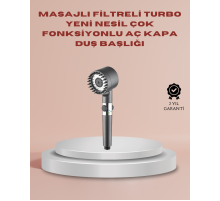 Filtreli Masaj Özellikli Duş Başlığı Aç Kapa Tuşlu