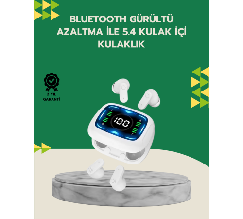 Bluetooth 5.4 Kablosuz Kulaklık Gürültü Engellemeli Uzun Pil Ömürlü
