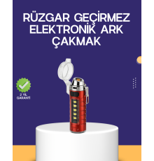 USB Şarjlı Rüzgar Geçirmez Elektrikli Çakmak El Fenerli