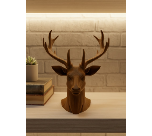 Kahverengi Geyik Biblo 23 cm Dekoratif Şık Tasarım