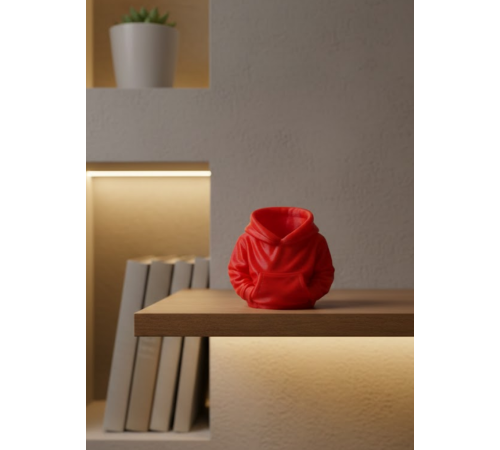 Kırmızı Hoodie Kalemlik 10x10 cm Masa Üstü Düzenleyici