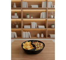 Siyah Çerezlik Kase Seti 4 Adet 3x12 cm