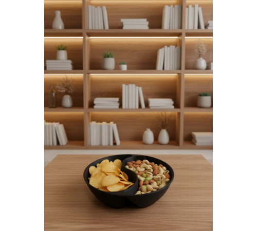 Siyah Çerezlik Kase Seti 4 Adet 3x12 cm