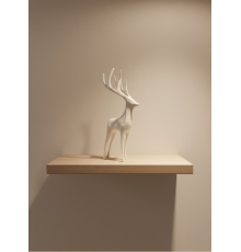 Geyik Figürü Beyaz Modern Salon ve Raf Dekoru