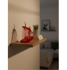 El Formlu İnsan Figürü Kırmızı Modern Dekoratif Biblo Soyut Tasarım 12x18 cm