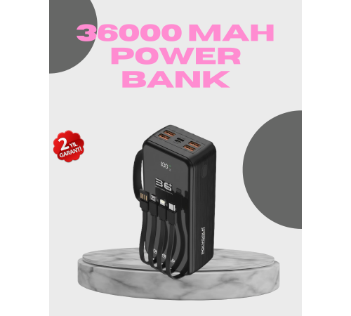 Yüksek Kapasiteli Powerbank Hızlı Şarj ve Kablosuz Destekli