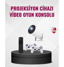 Kablosuz Mini Projeksiyon Cihazı Oyun ve Film İçin Taşınabilir Ev Sineması