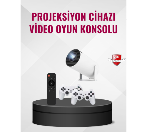 Kablosuz Mini Projeksiyon Cihazı Oyun ve Film İçin Taşınabilir Ev Sineması