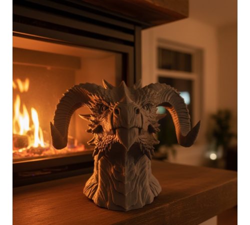 Dekoratif Ejderha Heykeli Özel Tasarım Mitolojik Figür 22x17 cm