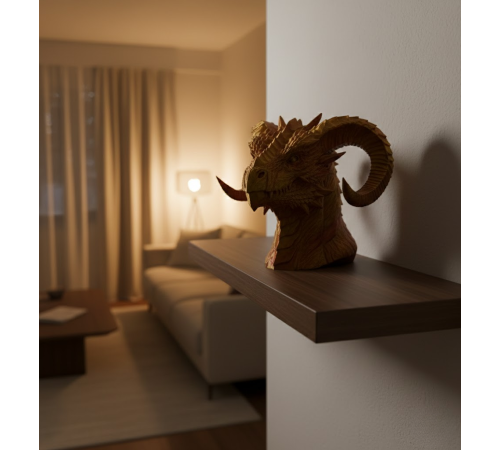 Dekoratif Gold Ejderha Heykeli Koleksiyonluk Fantastik Tasarım