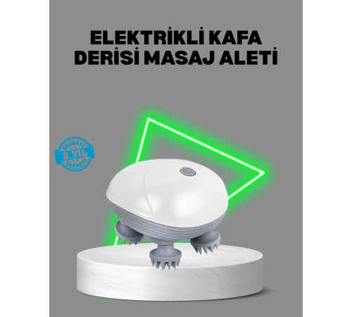 Elektrikli Kafa Derisi Masaj Aleti Islak ve Kuru Kullanım