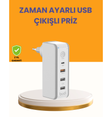 Zaman Kontrollü Şarj Cihazı 30W Hızlı Şarj ve Çoklu USB Çıkışı