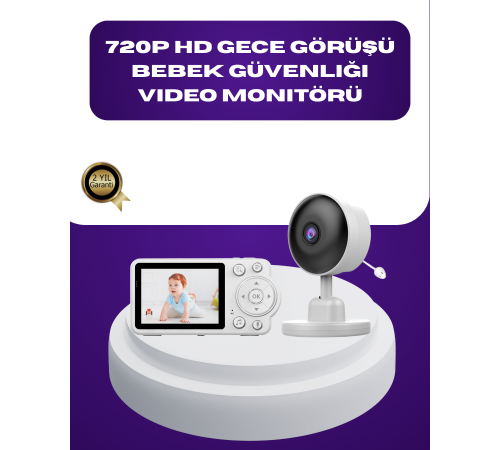 2.8 İnç Ekranlı Bebek Kamerası Gece Görüşlü ve Sesli İletişim