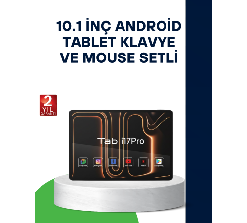 10.1 İnç Android Tablet Klavye ve Mouse Setli 5G Destekli