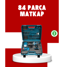 Şarjlı Matkap Seti Çift Akülü Zengin Uçlu ve Çantalı