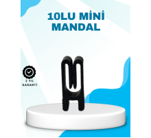 Poşet Kapatma Mandalı Hava Geçirmez Siyah 10 Adet Set