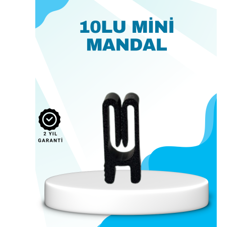 Poşet Kapatma Mandalı Hava Geçirmez Siyah 10 Adet Set