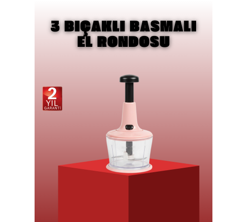 Manuel Sebze Rondosu Pratik Bas Kes Doğrayıcı