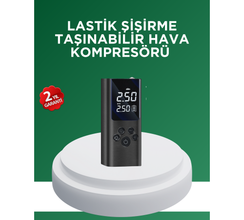 Dijital Lastik Pompası Çok Amaçlı Taşınabilir Kompresör