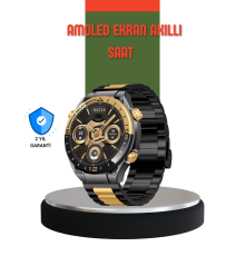 Amoled Ekran Akıllı Saat Bluetooth 5.1 Çağrı Destekli 3 Bileklikli