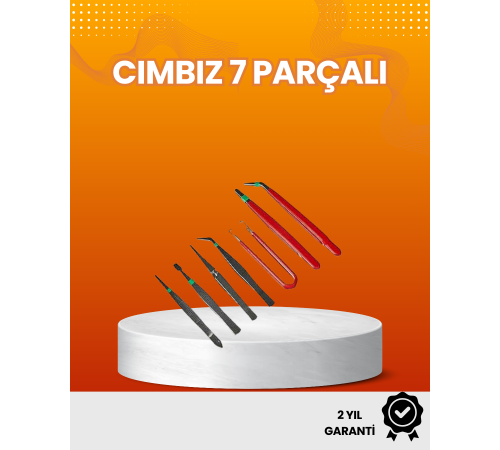 7’li Hassas Uçlu Cımbız Seti Antistatik ESD Kaplamalı Profesyonel