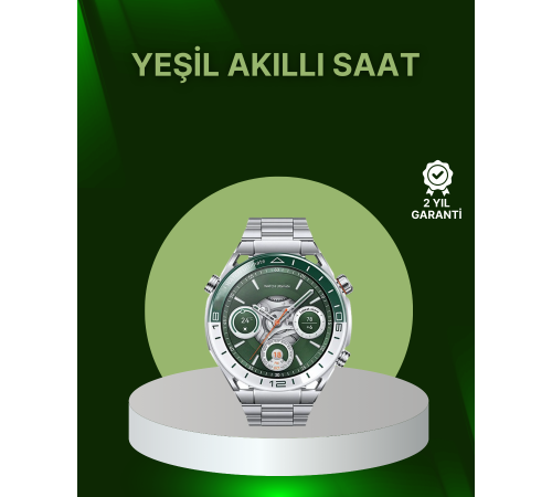 Amoled Ekran Akıllı Saat Harita Gösterimli Bluetooth Aramalı 3 Kayışlı