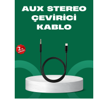 Lightning to 3.5mm Aux Ses Dönüştürücü Kablo 1 Metre Stereo Uyumlu