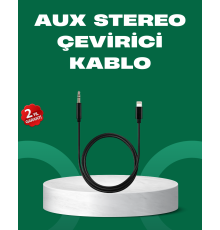Lightning to 3.5mm Aux Ses Dönüştürücü Kablo 1 Metre Stereo Uyumlu