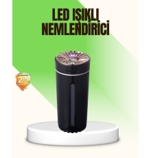 LED Işıklı Aromaterapi Hava Nemlendirici Ultrasonik Sessiz Nem Ayarı