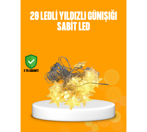 Yıldız Led Işık 5 Metre Dekoratif Aydınlatma Günışığı