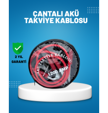 1200 Amper Akü Takviye Kablosu 2 Metre İzoleli Bakır Uçlu